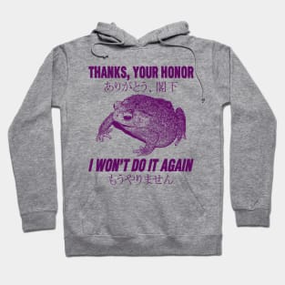 I Won't Do It Again Frog Hoodie